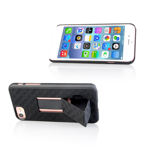 Slim iPhone 7& 7 plus Combo Case with Kick-Stand & Belt Clip Holster
