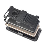 Armor rugged combo case with Kick-Stand & Belt Clip Holster & Tempered glass screen protector for iPhone 7 & 7 Plus