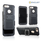 Armor rugged combo case with Kick-Stand & Belt Clip Holster & Tempered glass screen protector for iPhone 7 & 7 Plus